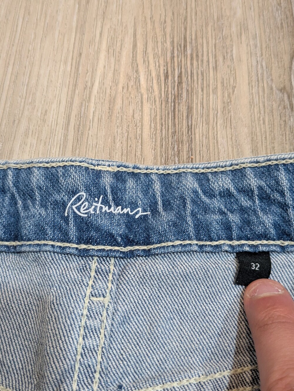 Reitmans Women’s Blue Denim Midi Skirt Size 14 Classic Straight Casual Jean - Picture 3 of 5